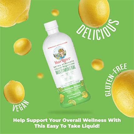 MaryRuth Organics Extra Strength Nighttime Multimineral – No Melatonin, Sugar Free, Lemonade