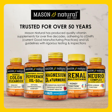 MASON NATURAL Glucosamine Chondroitin 1500/1200 with Vitamin C – 280 Capsules (3 Month Supply)