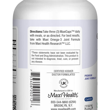 Maxi Health Premium Glucosamine Complex Joint Formula with MSM, 120 Count