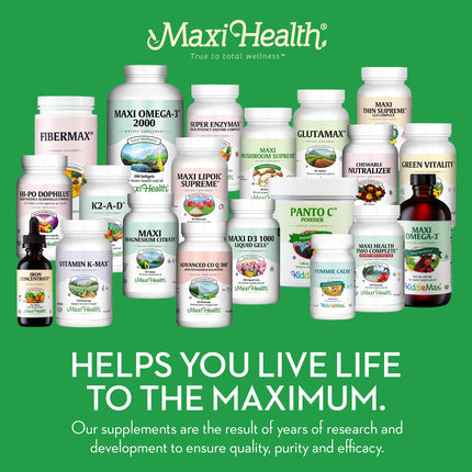 Maxi Health Probiotic Plus Ultimate Prebiotic - 50B Live Probiotics, 15 Strains, Ultra Protection | 60 Count