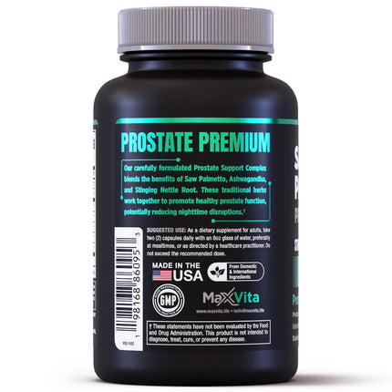 MaxVita Prostate Premium - Saw Palmetto, Nettle & Ashwagandha for Men, 60 Count