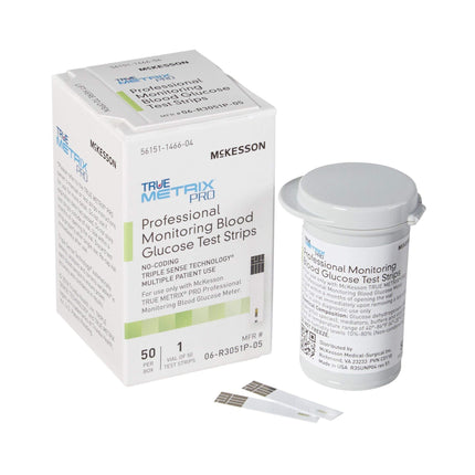 McKesson True METRIX Blood Glucose Test Strips — 50 Strips, Multi-Patient Use