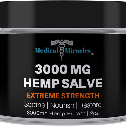 Medical Miracles Hemp 3000mg Salve – Extreme Strength for Joints | USA Made