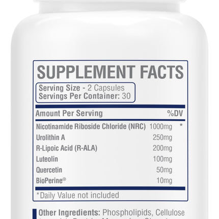 MEDIWEL N-Stac2 NAD+ Supplement – 1000mg NR + Urolithin A, 60 Capsules