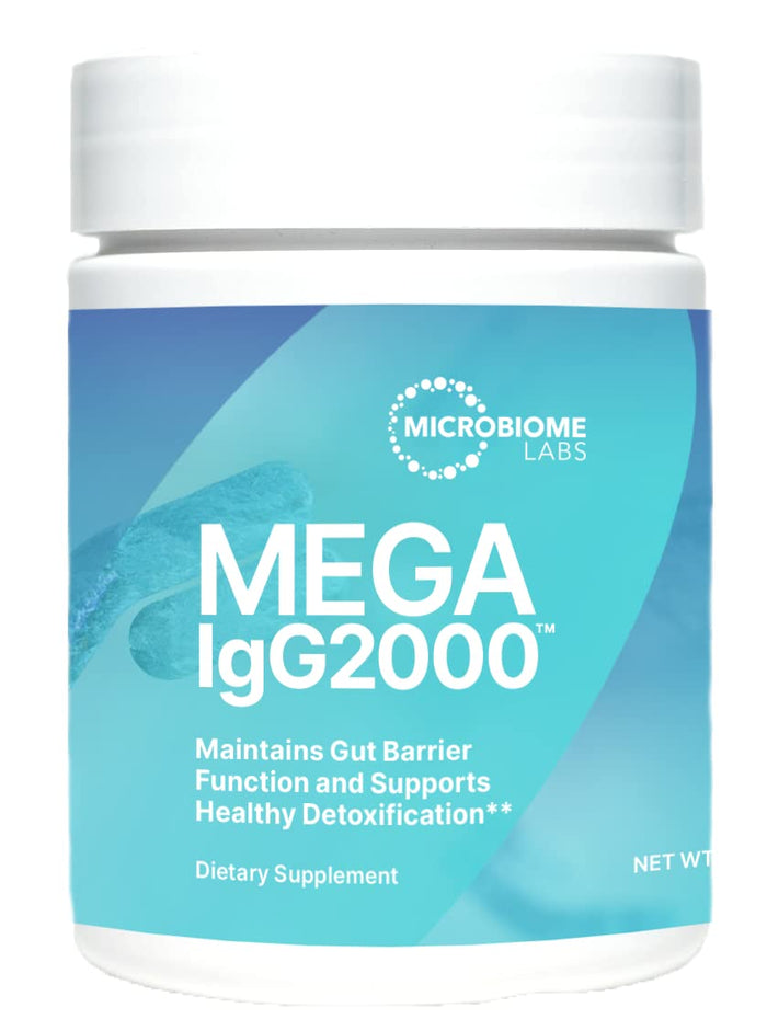 Mega IgG2000 Gut Health Powder – Dairy-Free IgG Immunoglobulin for Women, Men & Kids 2+ | Microbiome Labs (2.1 oz)