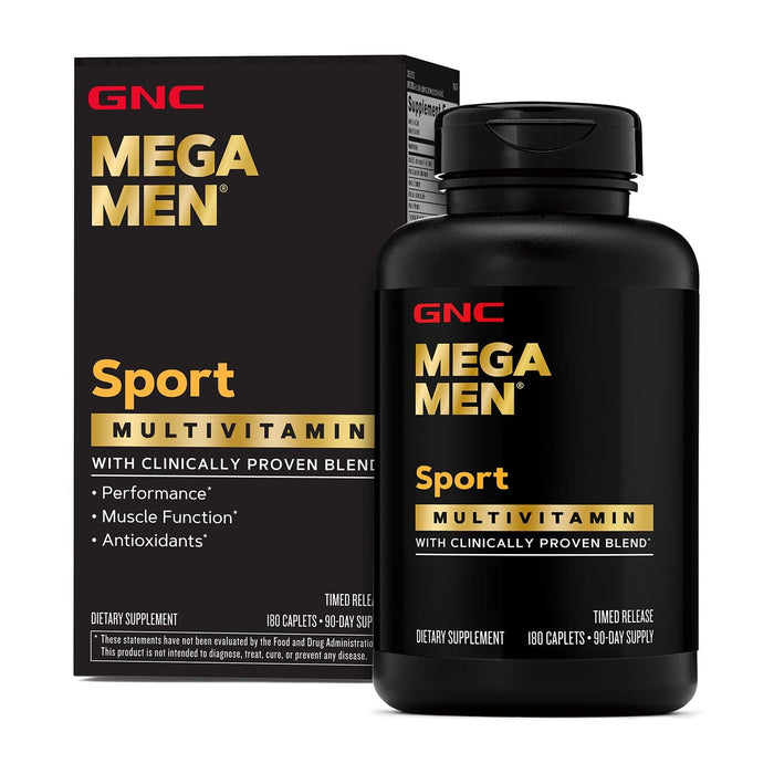 GNC Mega Men Sport Multivitamin – 180 Count | Performance, Muscle Function & Immune Support