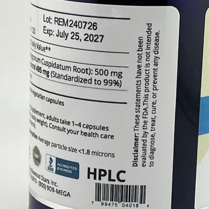 Mega Resveratrol – Pharmaceutical Grade 99% Pure, Micronized Trans-Resveratrol, 500mg Capsule, 120 Veggie Caps