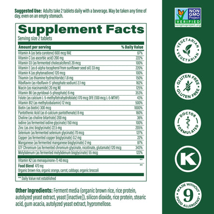 MegaFood Men's Advanced Multivitamin – Doctor-Formulated for Brain Health & Immune Support | 120 Tabs