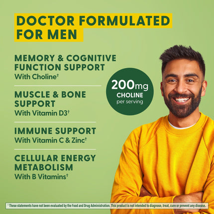MegaFood Men's Advanced Multivitamin – Doctor-Formulated for Brain Health & Immune Support | 120 Tabs