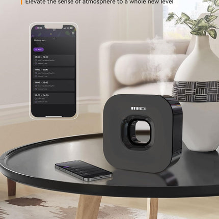 MEIDI Waterless Diffuser — Cordless Aromatherapy with App Control (Black)