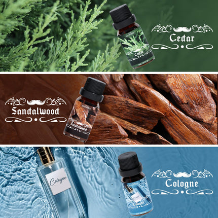 Men Diffuser Oils Gift Set | SNOWSEN Gentlemen's Essential Oils for Home Diffusers