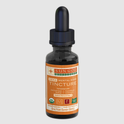MENTAL EASE Organic Herbal Tinctures - Slow & Calm the Mind