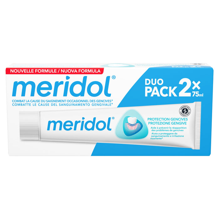 Meridol Gencives Irritees Dentifrice Pack Double – 2 x 75 ml
