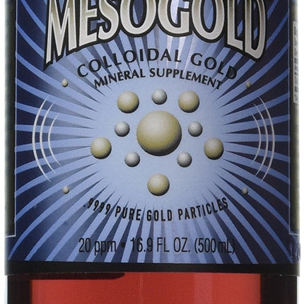 Purest Colloids MesoGold 20 ppm Colloidal Gold 500 mL | High Bioavailability Nanoparticles