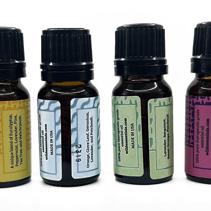Wild Essentials 6 Pack Synergy Blend Aromatherapy Oils | 100% Pure, USA Made | mEssentials