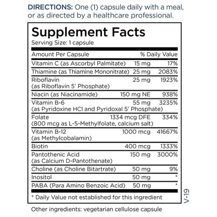 Metabolic Maintenance B-Complex – Methylated B Vitamins for Energy (90 Vegan Capsules)