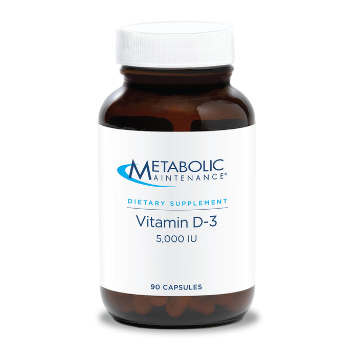 Metabolic Maintenance Vitamin D3 5000 IU – Pure D3 + Vitamin C (90 Softgels)