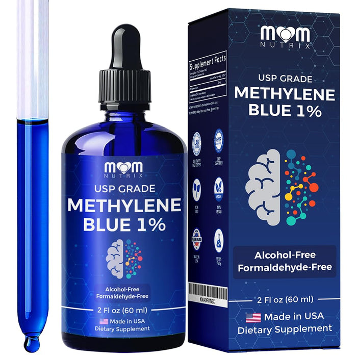 Methylene Blue 1% Solution – USP Pharmaceutical Grade, 60 ml (2 oz) – Made in USA