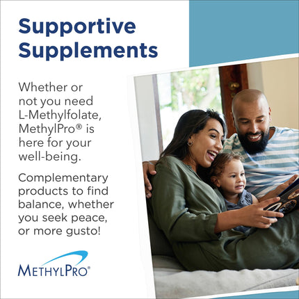 MethylPro L-Methylfolate 15 mg + Cofactors – 5-MTHF with B6 & B12 (30 Capsules)