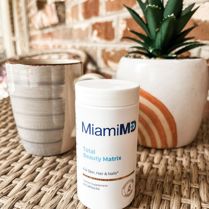 MiamiMD Total Beauty Matrix: Collagen Capsules with Vitamin C for Hair, Skin & Nails – 3 Pack (60 Capsules) – Cruelty Free