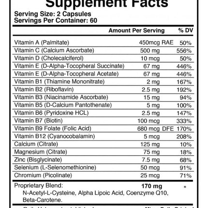 Micro Daily Supplement – MMF Maximum Micronutrient Formula (1 Month Capsule Bottle)