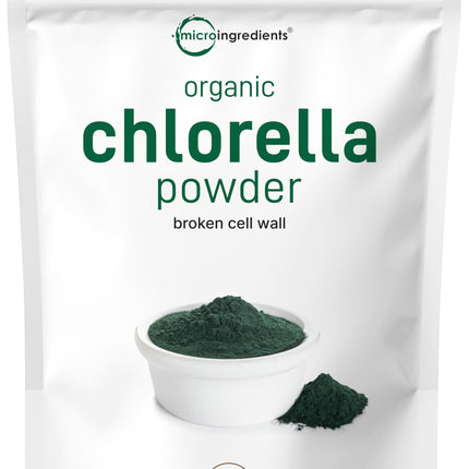 Micro Ingredients Organic Chlorella Powder – 20 oz | Broken Cell Wall | Vegan & Non-GMO