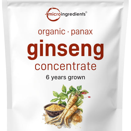 Micro Ingredients Organic Korean Ginseng Powder 200:1 - 4 oz | Red Panax Ginseng, High Ginsenosides