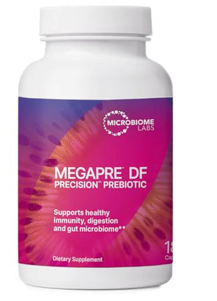Microbiome Labs MegaPre Prebiotic Fiber Supplement in Vegetable Capsules – Clinically Tested Oligosaccharides for Microbial Diversity (180 Capsules)