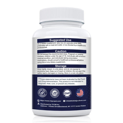 Migcopat Probiotic Prebiotic Postbiotic & Digestive Enzymes – 80B CFU, 120 Capsules