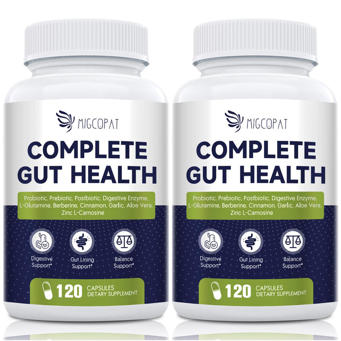 Migcopat Probiotics for Digestive Health – 80B CFU, Prebiotics, Postbiotics & Digestive Enzymes