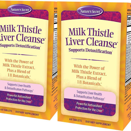Milk Thistle Liver Cleanse — Nature's Secret (60 Tablets, Pack of 2)