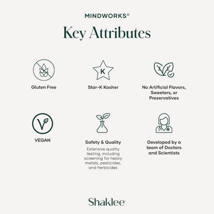 Shaklee MindWorks® – Brain Health Supplement for Sharpness & Focus | 30 Tablets