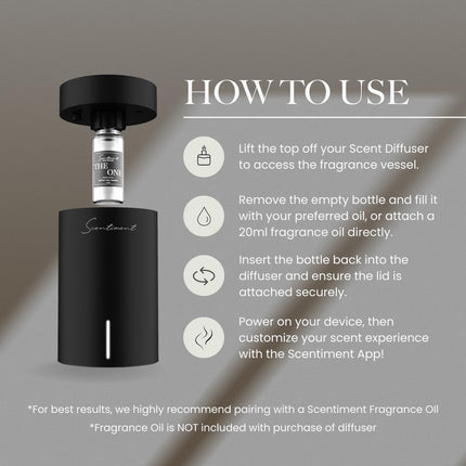 Mini Silver Diffuser Discovery Kit | Portable Cold-Air Diffuser & 3 Fragrance Oils (20mL)