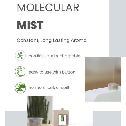 Minidiva Aromatherapy Diffuser — Nebulizing, No Water, Ultra-Quiet & Portable