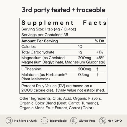 Moon Juice Sleepy Magnesi-Om – Magnesium Sleep Support with L-Theanine & Plant-Based Melatonin (Cherry, 35 Servings)