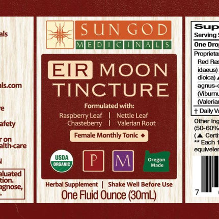 MOONTIME - Organic Herbal Support for MENSTRUAL CRAMPS and REPRODUCTIVE SUPPORT