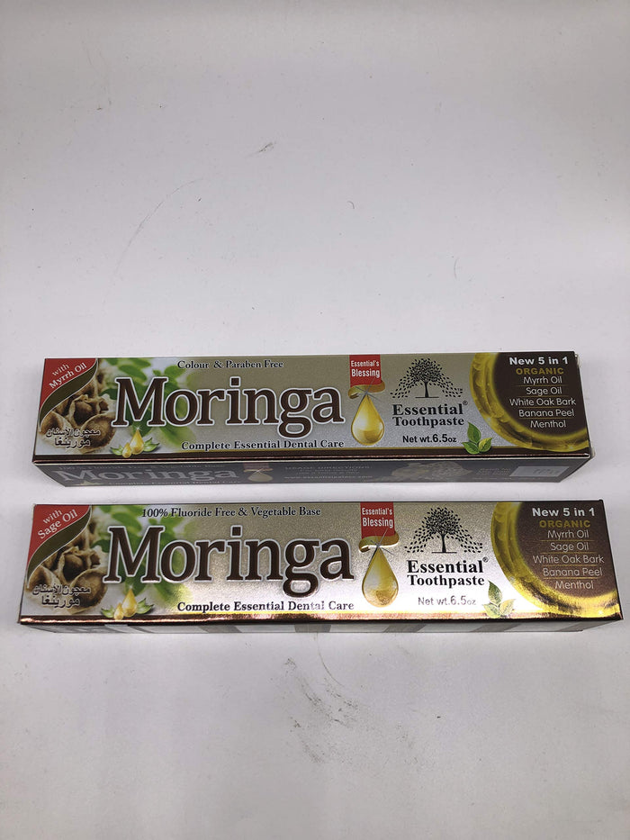 Moringa Organic Toothpaste – 100% Fluoride Free, Paraben Free, Vegetable Base | 6.5oz