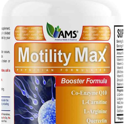 Motility Max – Sperm Motility & Reproductive Health Support | Circulation, Libido & Testosterone | 60 Capsules