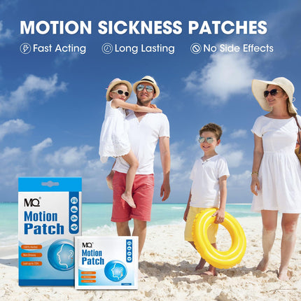MQ Motion Sickness Patch – 40 Count, Non-Drowsy Behind-Ear Patches for Travel, 72H