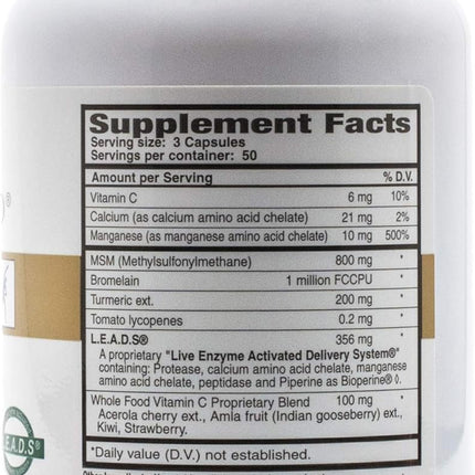 NWC Naturals MSM Gold – Systemic Enzyme + Turmeric, Lycopene & BioPerine for Joint & Muscle Support