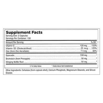 Mt. Angel Vitamins Zinc Quercetin with Bromelain – Immune Support & Respiratory Health | Quercetin 500mg, Zinc 50mg | 300ct