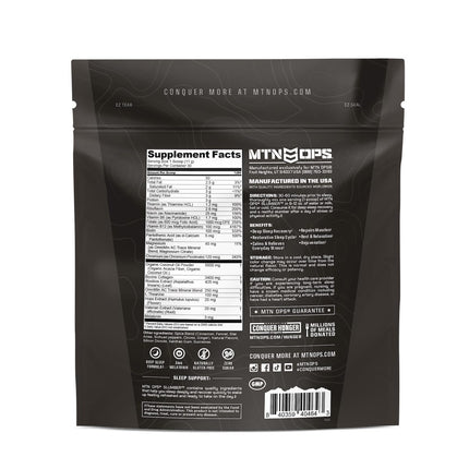 MTN OPS Slumber Sleep Aid for Deep Sleep & Nighttime Recovery | 30 Servings