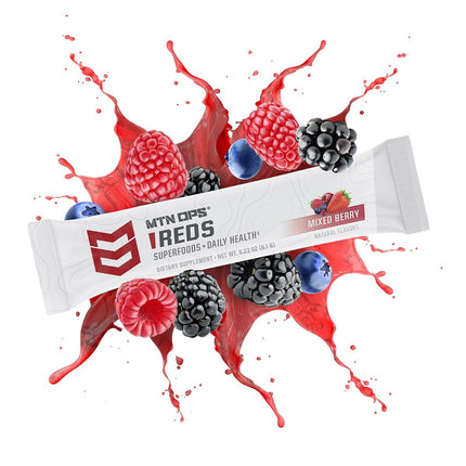 MTN OPS Super Reds Daily Health & Antioxidant Drink Powder – 30 On-The-Go Packs