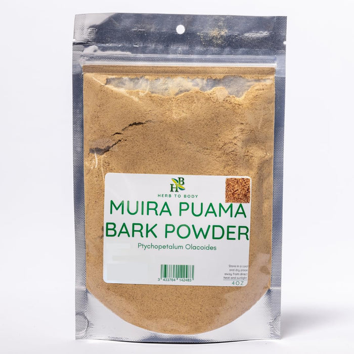 Muira Puama Powder 4oz - Wildcrafted Bark for Tea & Wellness