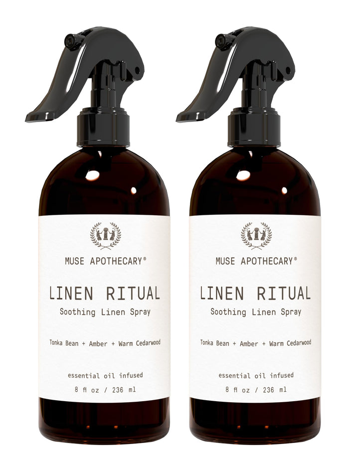 Muse Apothecary Linen Ritual Linen Mist – Aromatherapy, 8 oz, 2 Pack