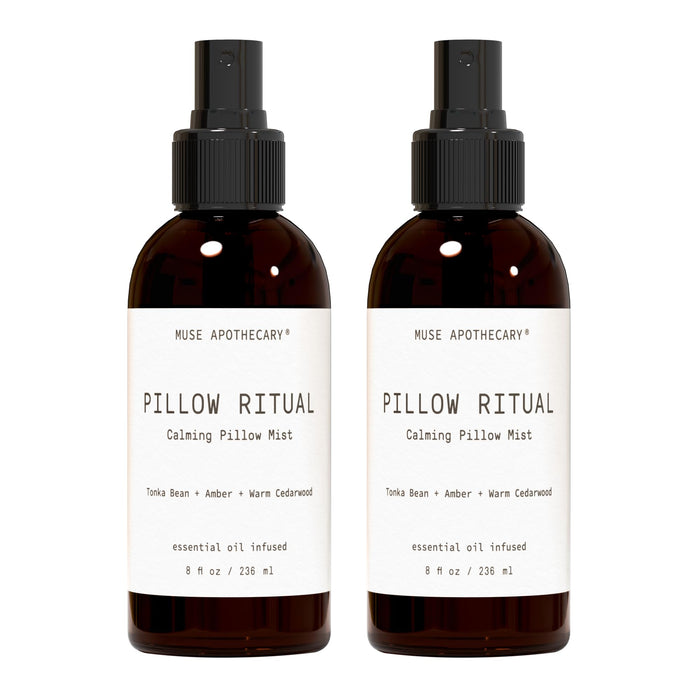 Muse Apothecary Pillow Ritual – Aromatic Pillow Mist (8 oz) – Tonka Bean, Amber & Cedarwood