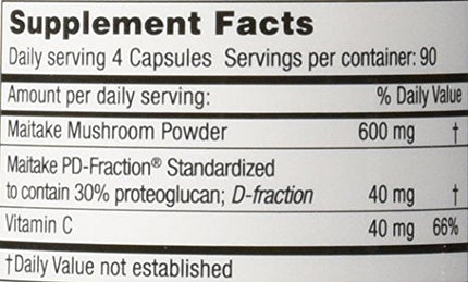 Mushroom Wisdom Maitake D-Fraction 360 Capsules | Immune Support