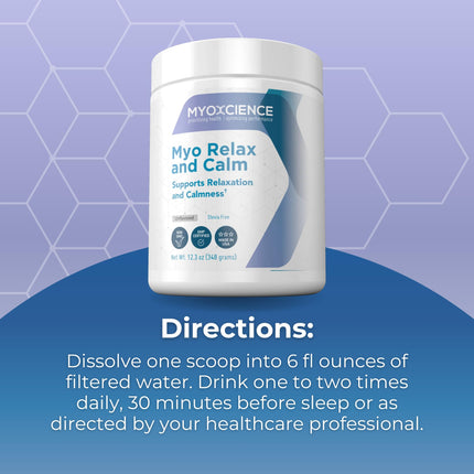 MYOXCIENCE Myo Relax & Calm – Sleep & Neurotransmitter Support (Unflavored, 60 Servings)