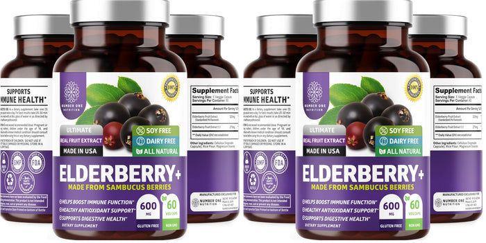 N1N Premium Black Elderberry Capsules – Max Strength for Immunity & Skin Health | 60 Veg Caps (Pack of 2)