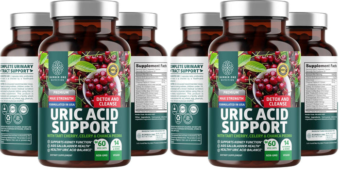N1N Premium Uric Acid Support – 14x Potent Herbs, All Natural Kidney & Uric Acid Cleanse (Pack of 2)